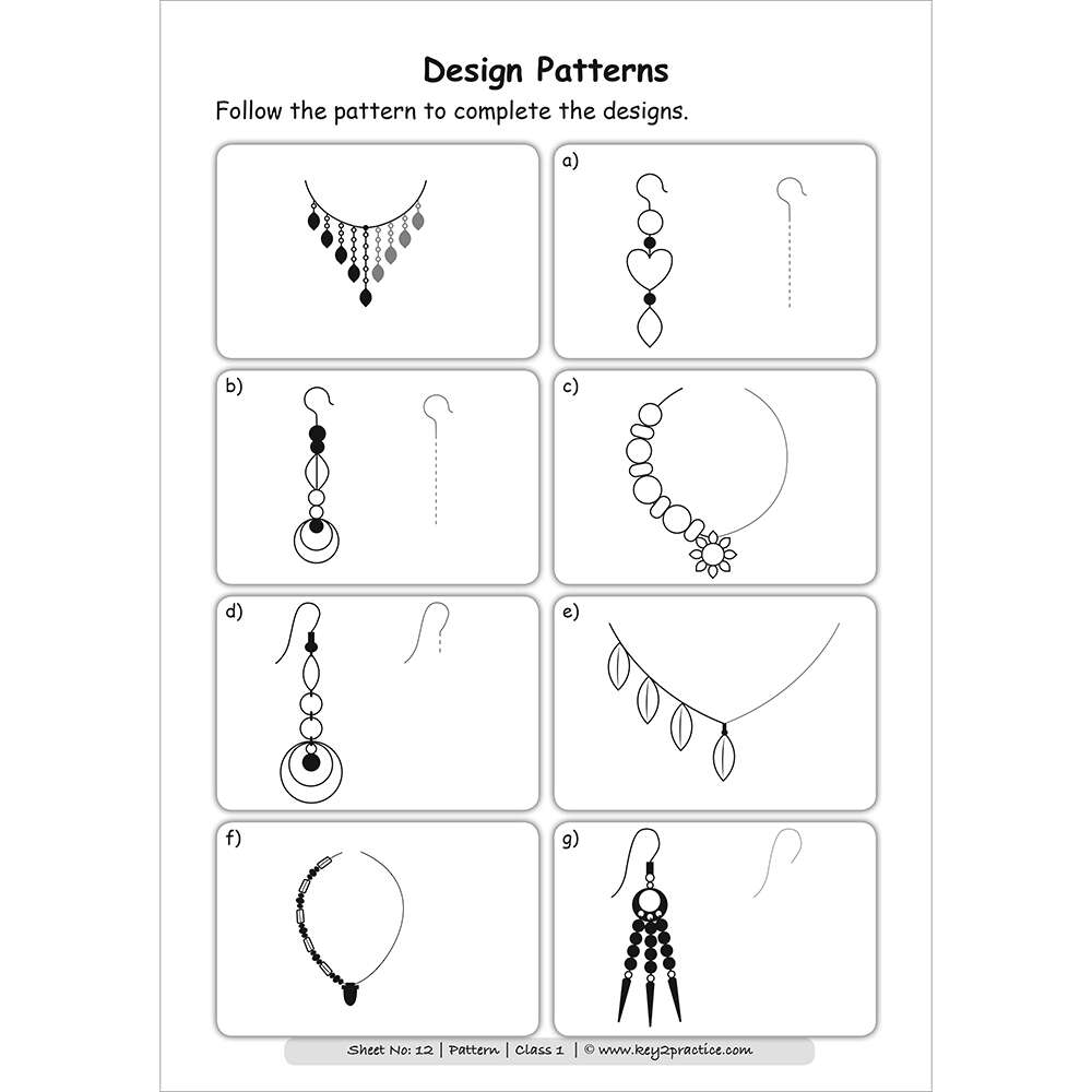 Patterns (design pattern) maths practice workbooks