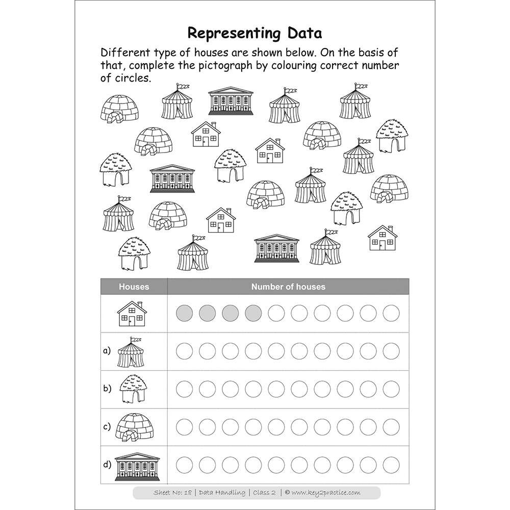 Data Handling (representing data) maths practice workbooks