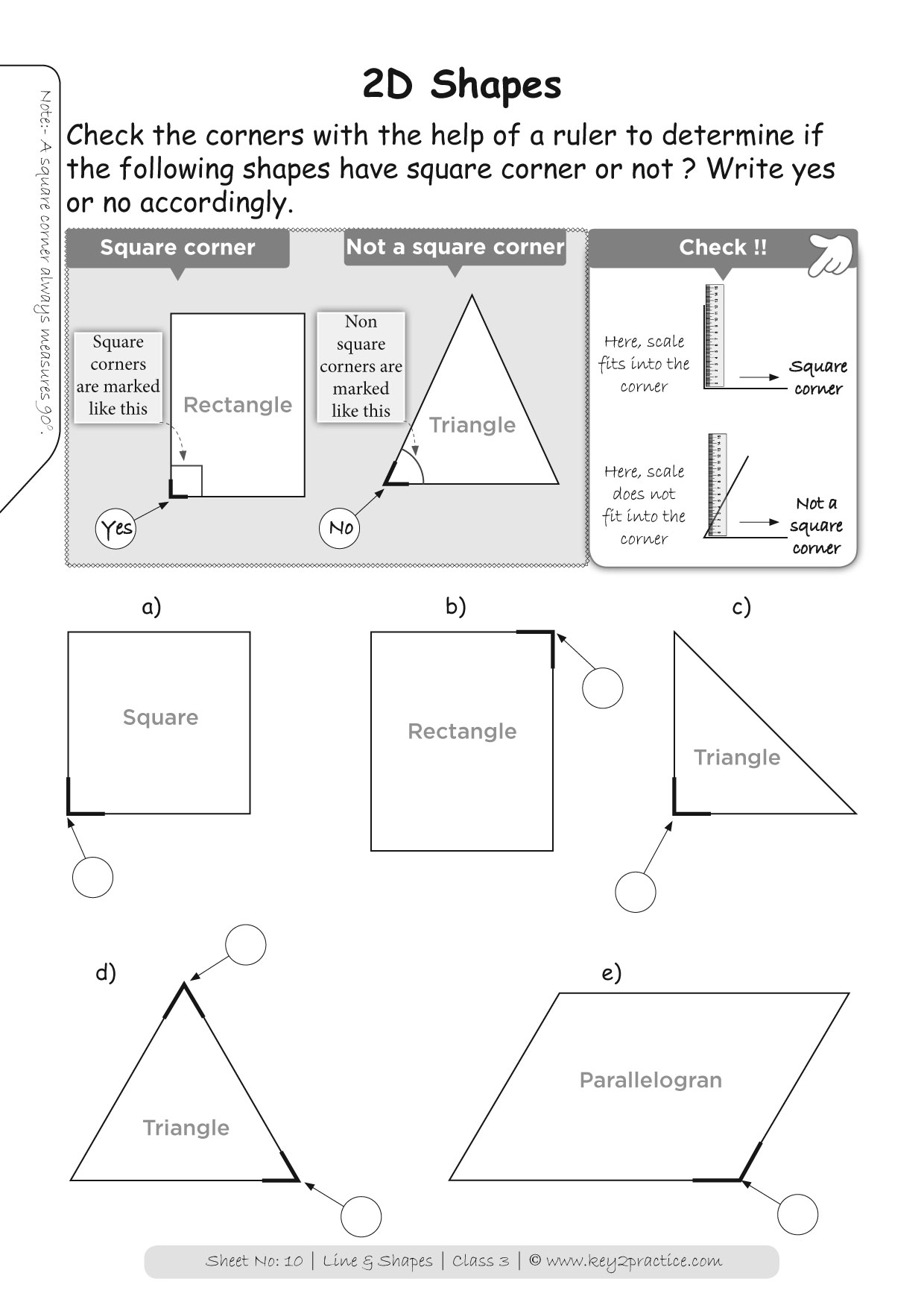 maths worksheets grade 3 lines and shapes workbook
