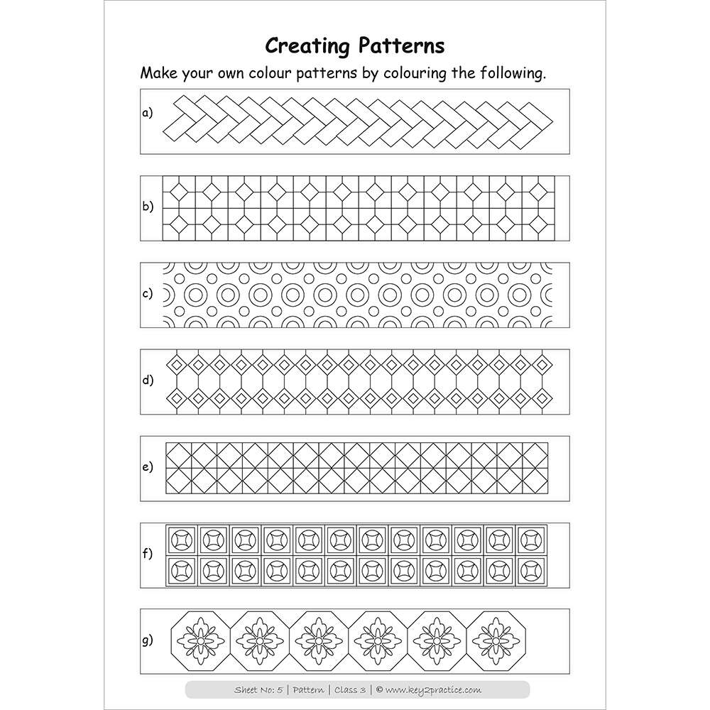 Patterms (creating pattern, color pattern) class 3-Best homeschooling brand