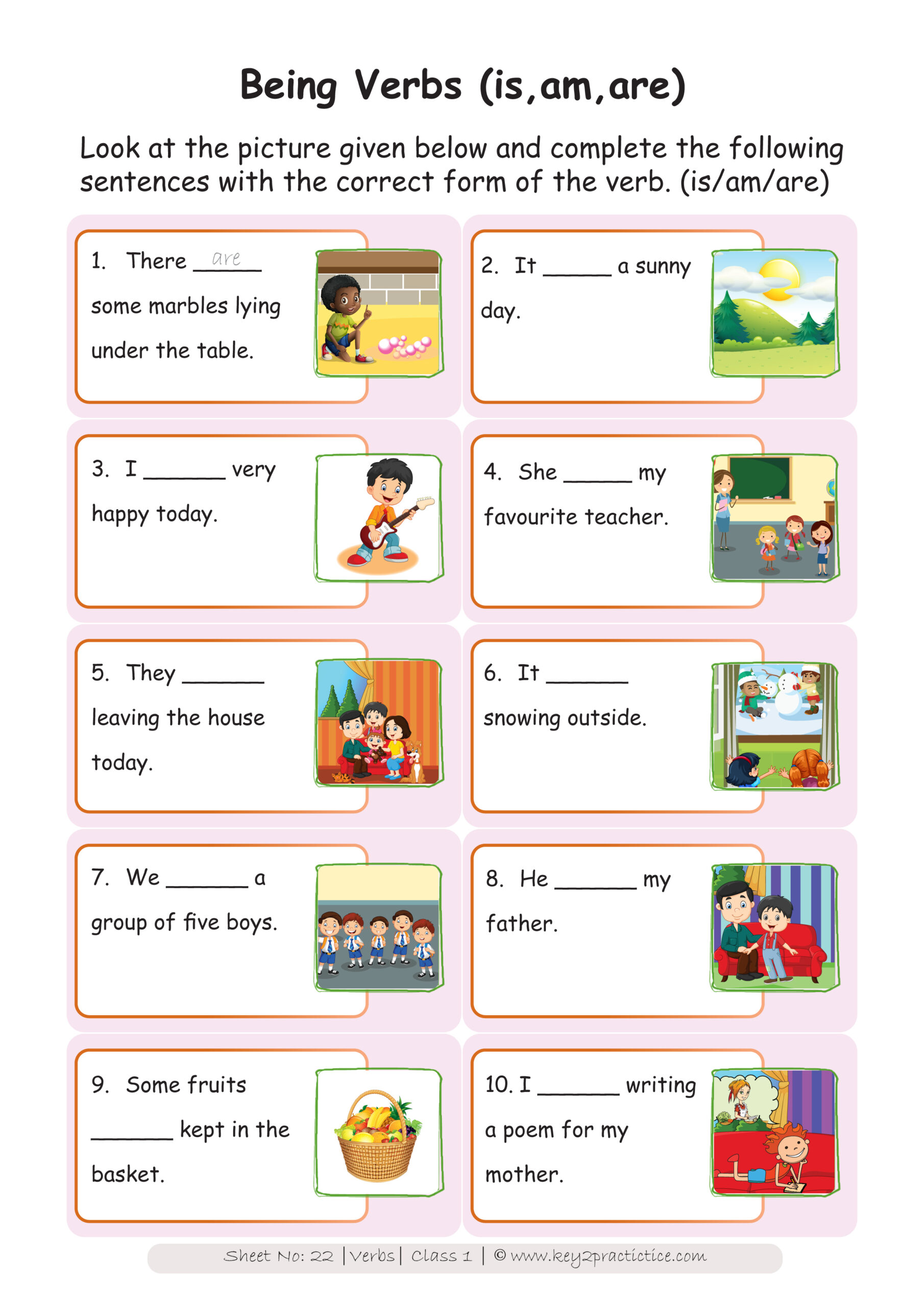 Standard One English Worksheets