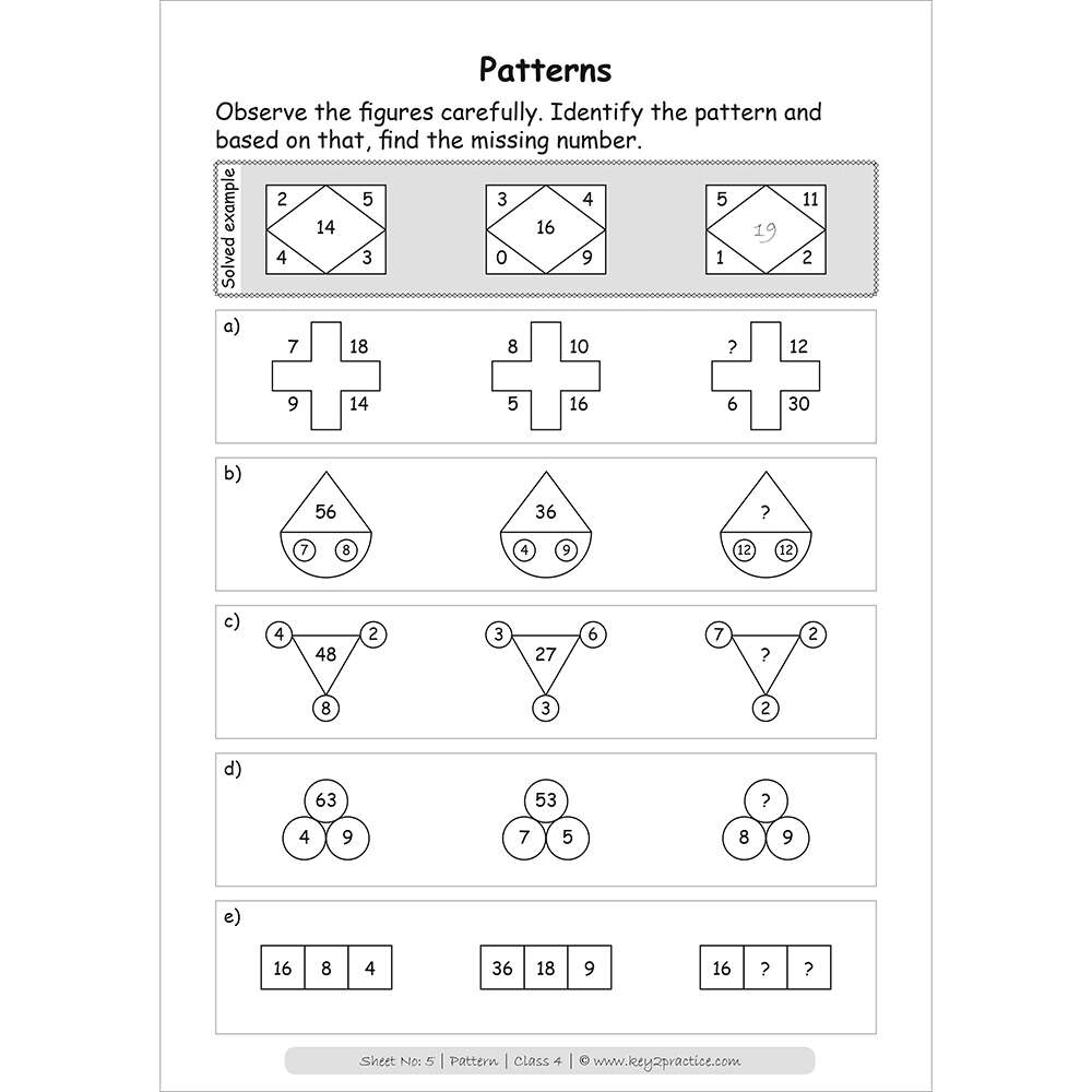 Patterns maths practice workbooks