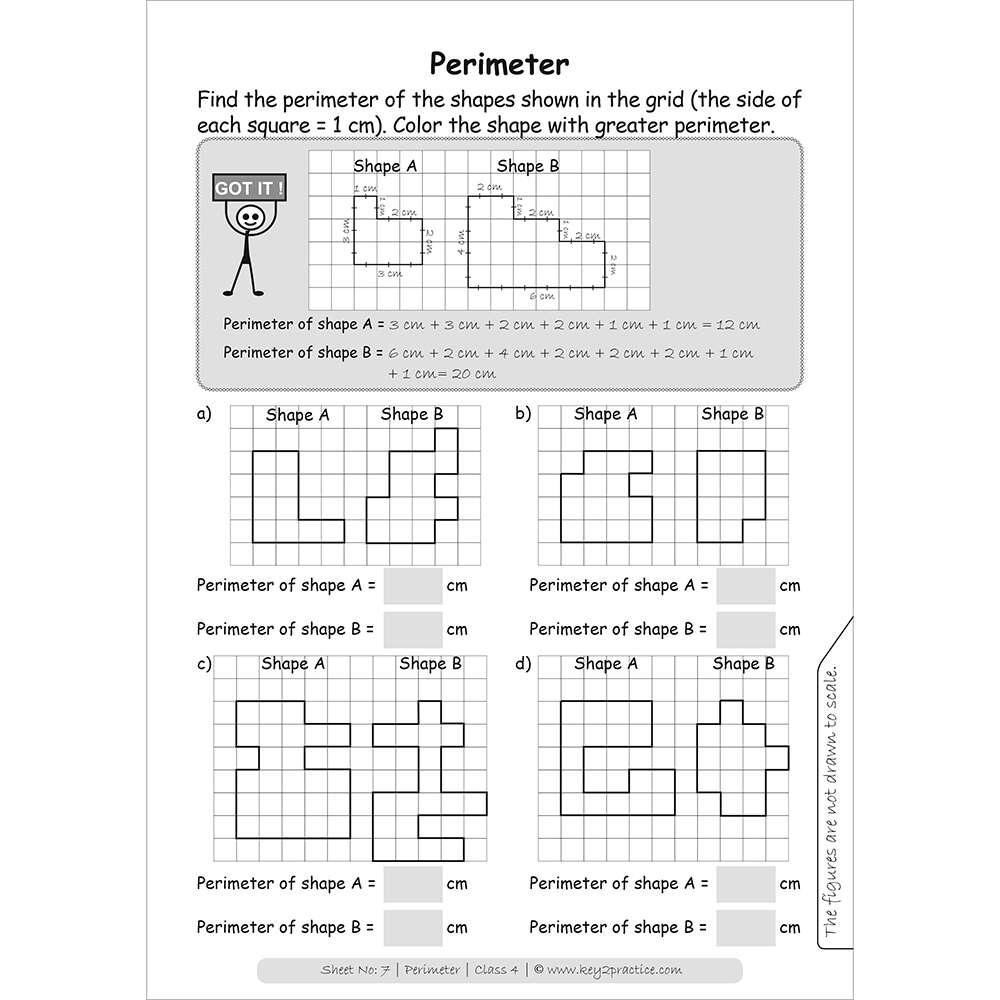 Perimeter maths practice workbooks