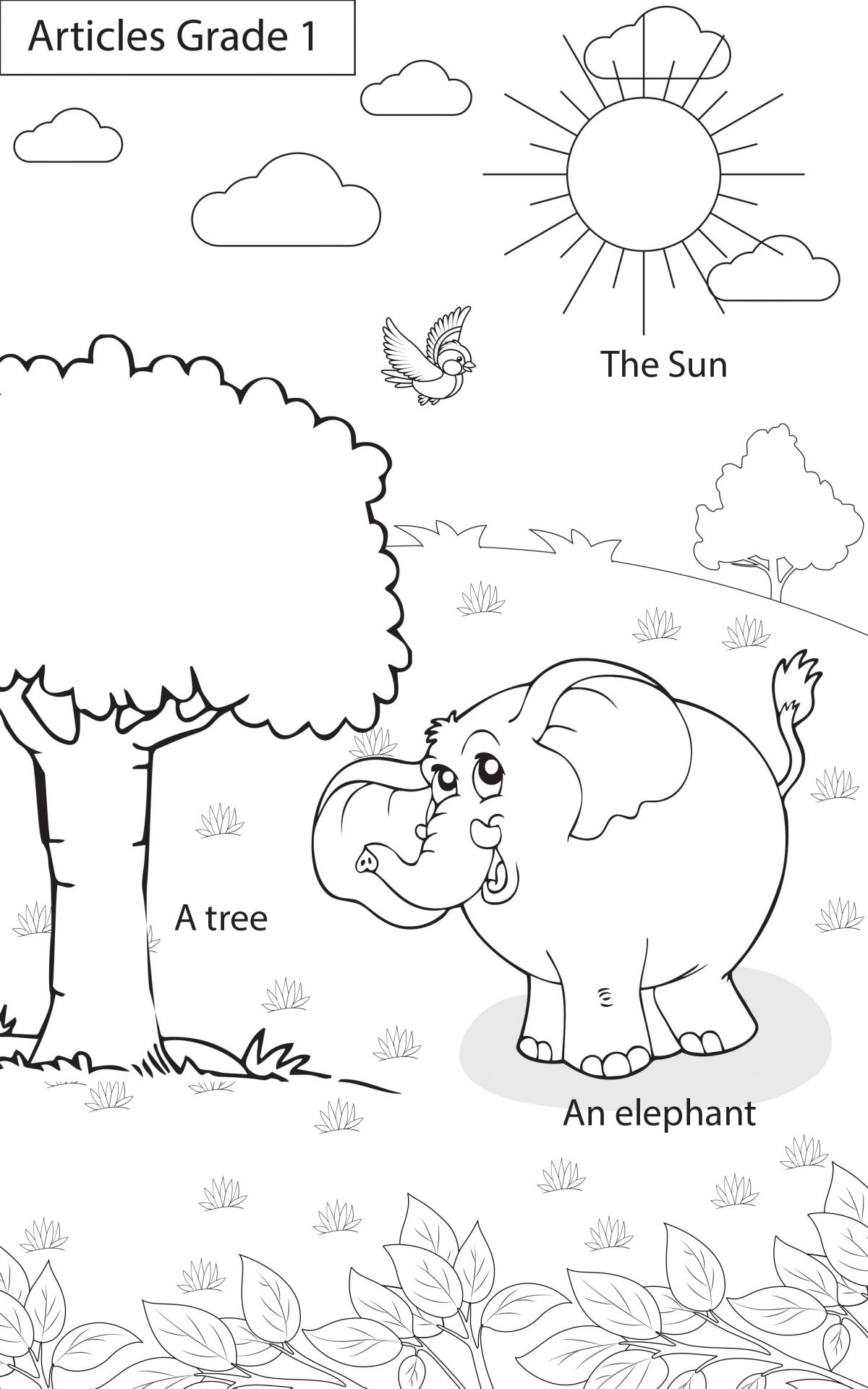 English Worksheets For Grade 1 On Articles