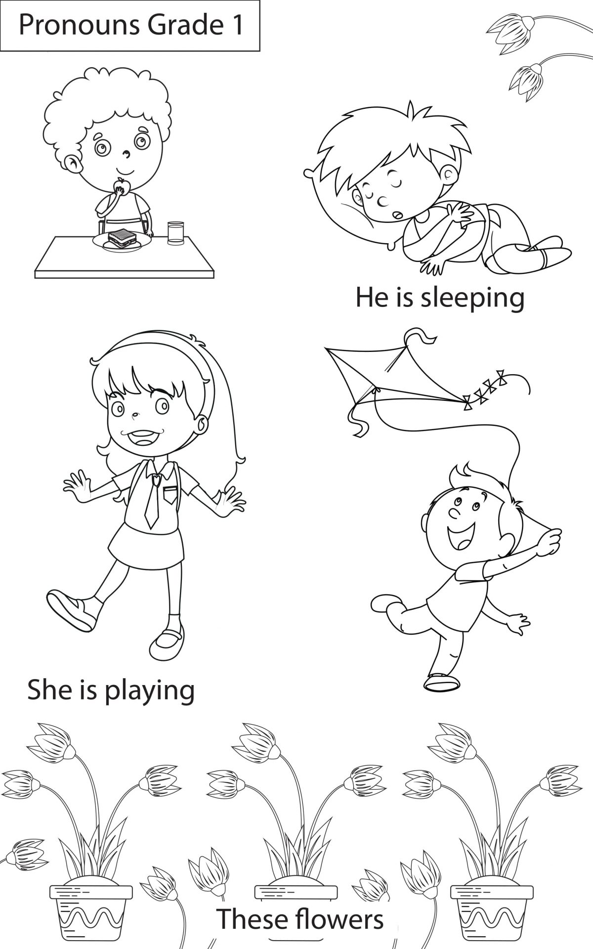 English Activities Worksheets For Grade 1