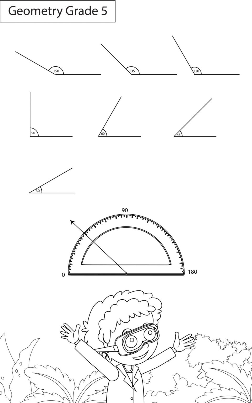 Types of Angles Worksheets Grade 5 Maths - key2practice Workbooks
