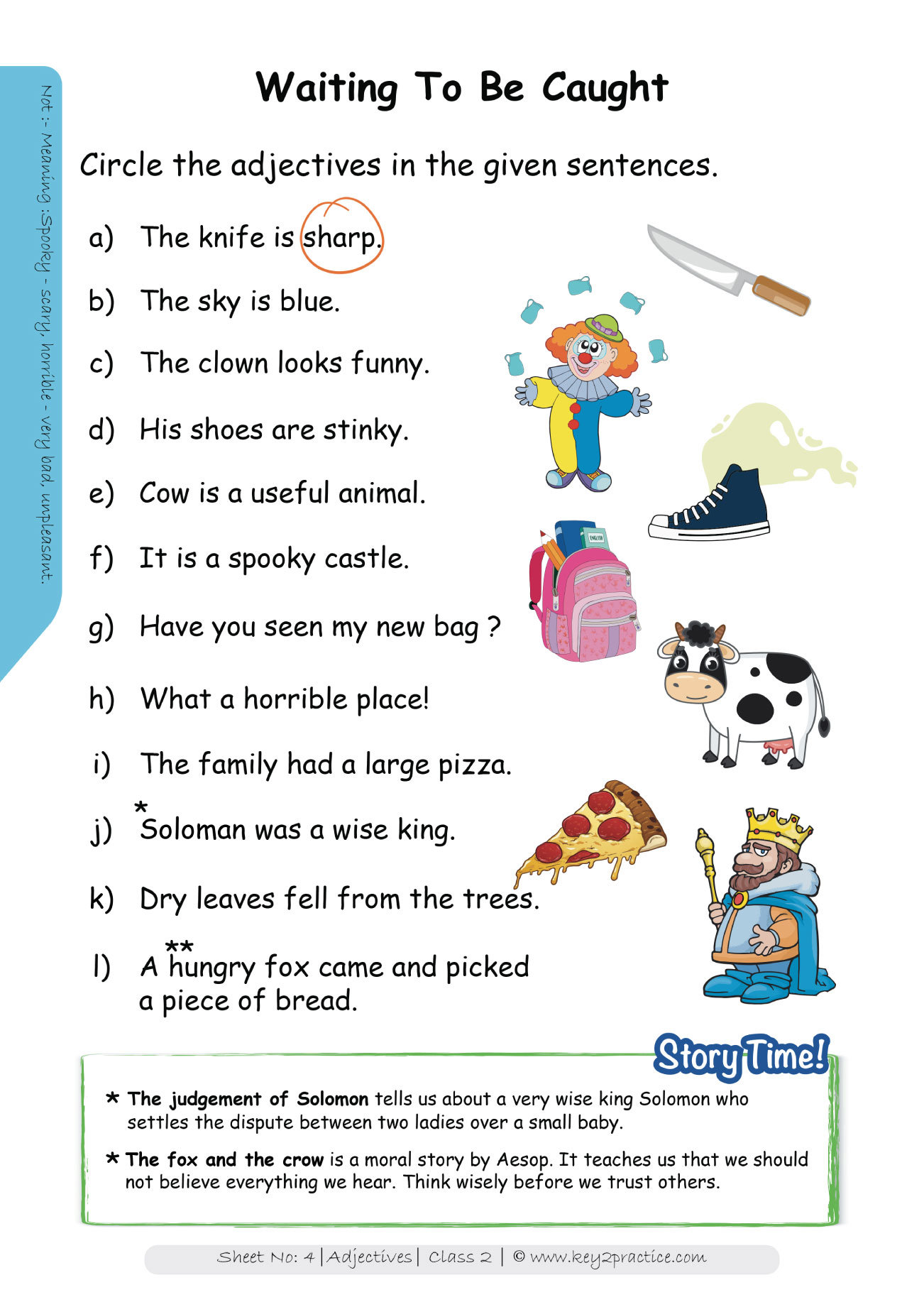 Adjectives Practice Worksheets 4th Grade