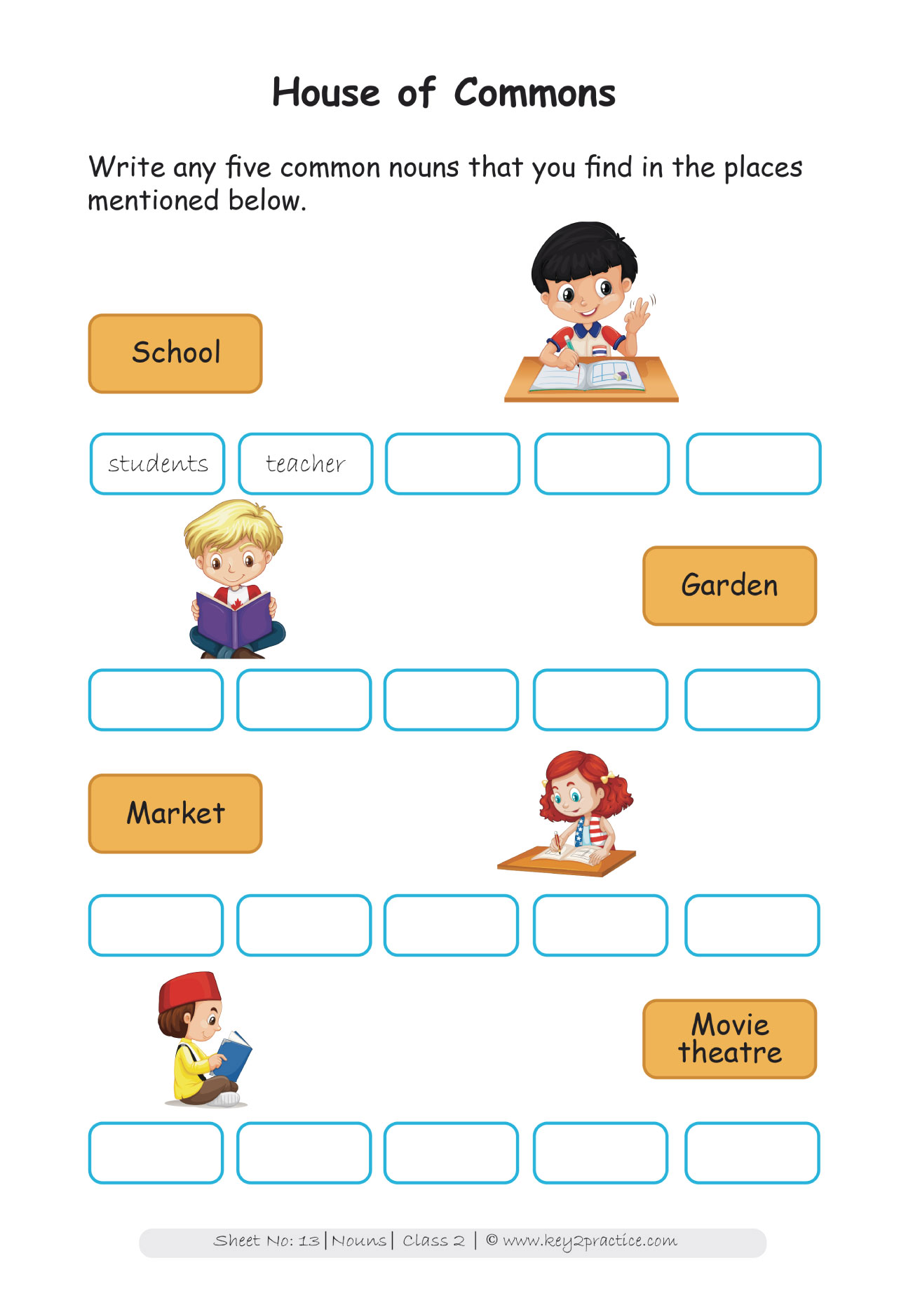 grade 2 nouns worksheet pdf