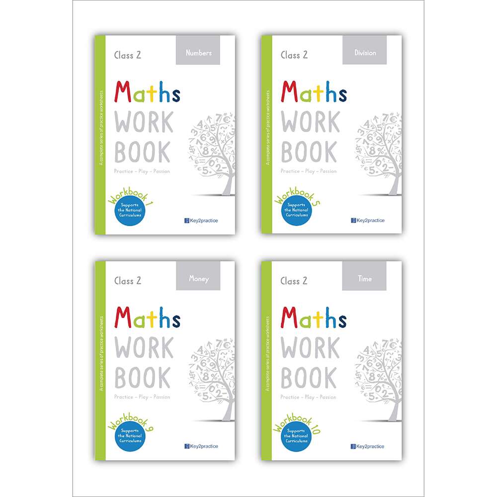 Set of 4 maths mini package practice workbooks