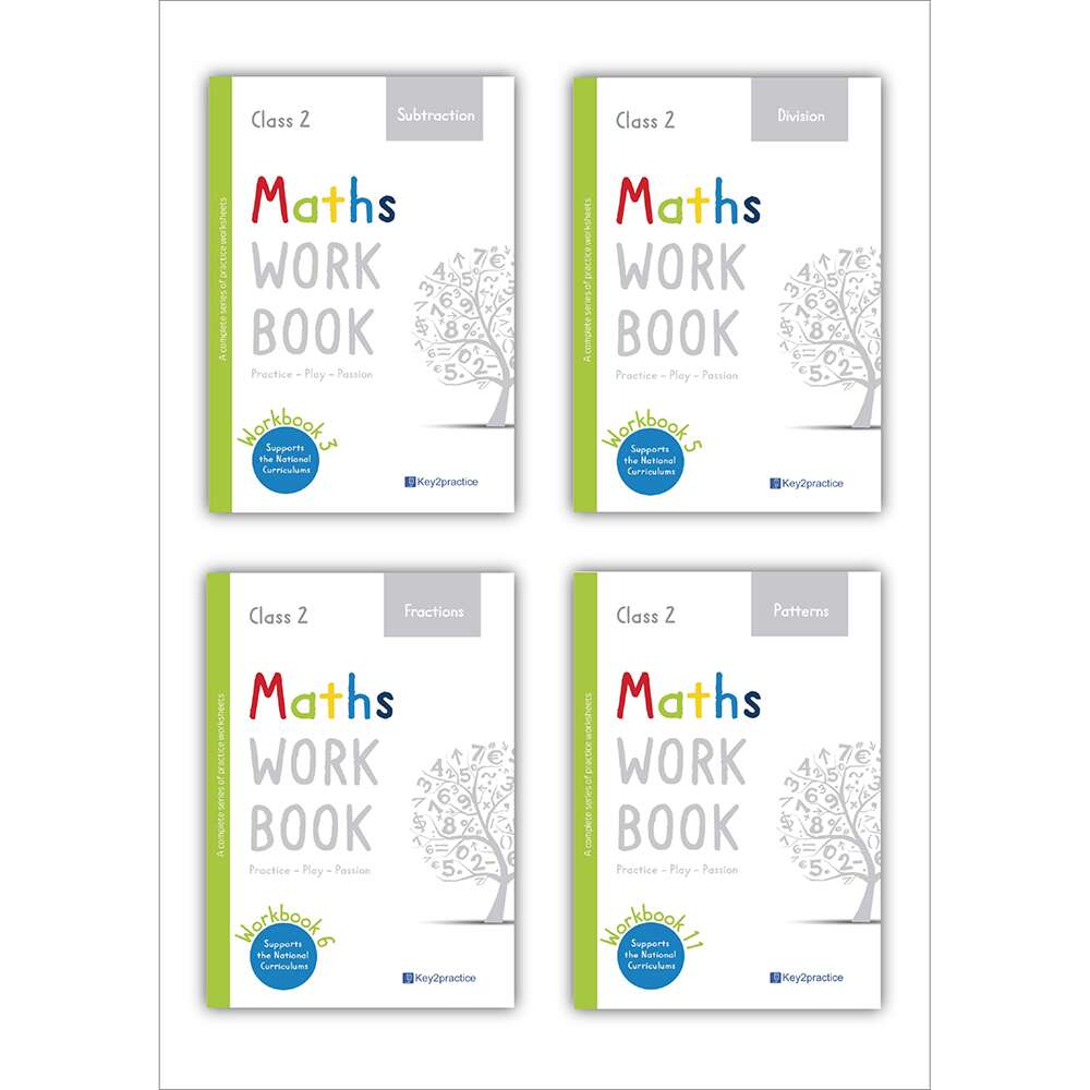 Set of 2 maths practice workbooks