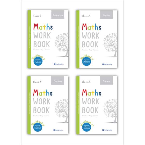 Set of 2 maths practice workbooks