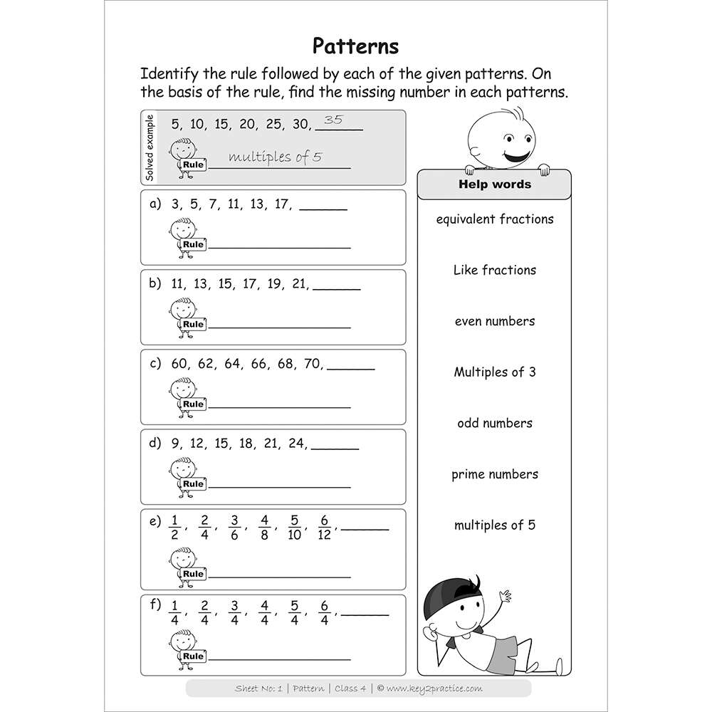 Patterns maths practice workbooks