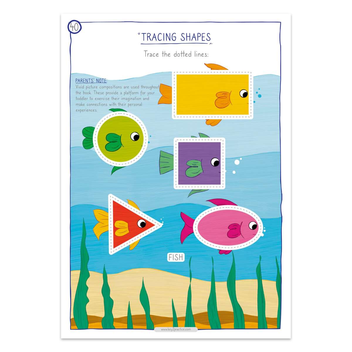 STEP TWO (tracing shapes) worksheets for english pre-primary