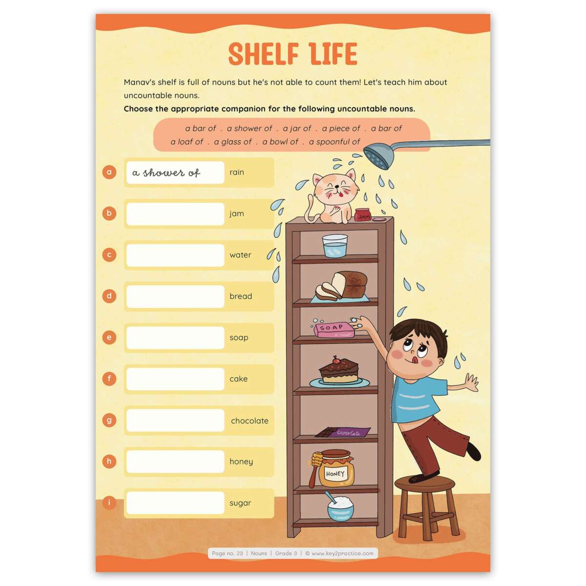 Class 3 English (shelf life) worksheets