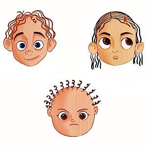 STEP TWO (face) hair tracing worksheets for english pre-primary